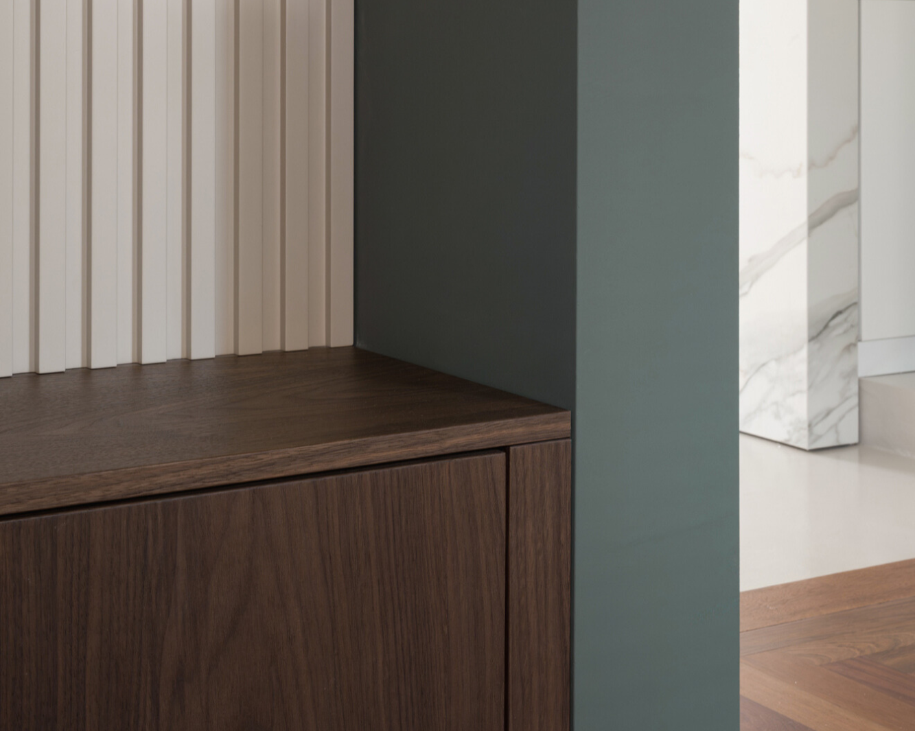 Wooden cabinet detail